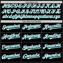 Laden Sie das Bild in den Galerie-Viewer, Custom Black White-Teal Line Authentic Baseball Jersey
