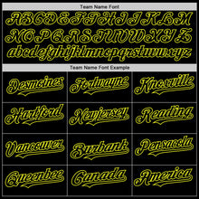 Laden Sie das Bild in den Galerie-Viewer, Custom Black Neon Yellow Line Authentic Baseball Jersey
