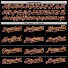 Charger l&#39;image dans la galerie, Custom Black Purple-Gold Line Authentic Baseball Jersey
