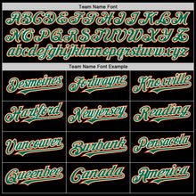 Load image into Gallery viewer, Custom Black Kelly Green-Orange Line Authentic Baseball Jersey
