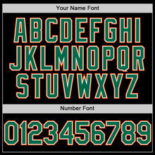 Load image into Gallery viewer, Custom Black Kelly Green-Orange Line Authentic Baseball Jersey
