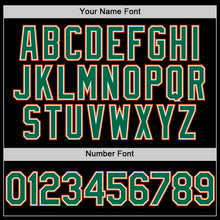 Laden Sie das Bild in den Galerie-Viewer, Custom Black Kelly Green-Orange Line Authentic Baseball Jersey
