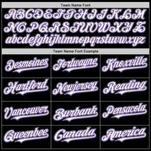 Load image into Gallery viewer, Custom Black Purple-Gray Line Authentic Baseball Jersey
