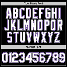 Load image into Gallery viewer, Custom Black Purple-Gray Line Authentic Baseball Jersey
