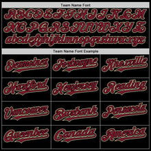 Load image into Gallery viewer, Custom Black Crimson-Cream Line Authentic Baseball Jersey
