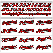 Laden Sie das Bild in den Galerie-Viewer, Custom White Red-Black Line Authentic Baseball Jersey
