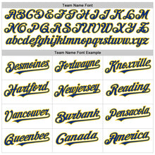 Laden Sie das Bild in den Galerie-Viewer, Custom White Royal-Yellow Line Authentic Baseball Jersey
