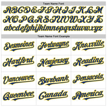 Load image into Gallery viewer, Custom White Royal-Yellow Line Authentic Baseball Jersey
