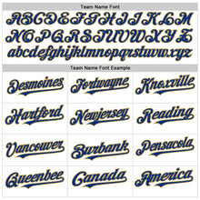 Laden Sie das Bild in den Galerie-Viewer, Custom White Royal-Old Gold Line Authentic Baseball Jersey
