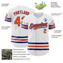 Laden Sie das Bild in den Galerie-Viewer, Custom White Orange-Royal Line Authentic Baseball Jersey
