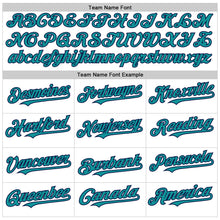 Laden Sie das Bild in den Galerie-Viewer, Custom White Navy-Teal Line Authentic Baseball Jersey
