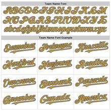 Laden Sie das Bild in den Galerie-Viewer, Custom White Old Gold-Steel Gray Line Authentic Baseball Jersey
