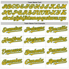 Laden Sie das Bild in den Galerie-Viewer, Custom White Green-Gold Line Authentic Baseball Jersey

