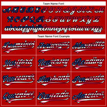Загрузить изображение в средство просмотра галереи, Custom Red USA Flag-Black 3D American Flag Patriotic Authentic Baseball Jersey
