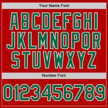 Load image into Gallery viewer, Custom Red Kelly Green-White Line Authentic Baseball Jersey
