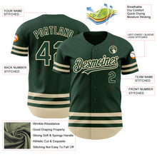 Laden Sie das Bild in den Galerie-Viewer, Custom Green Cream Line Authentic Baseball Jersey
