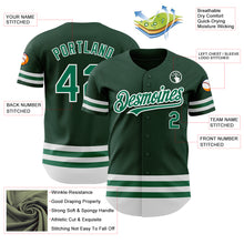 Laden Sie das Bild in den Galerie-Viewer, Custom Green Kelly Green-White Line Authentic Baseball Jersey
