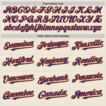 Laden Sie das Bild in den Galerie-Viewer, Custom Cream Royal-Orange Line Authentic Baseball Jersey
