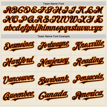 Load image into Gallery viewer, Custom Cream Black Orange-Old Gold Line Authentic Baseball Jersey
