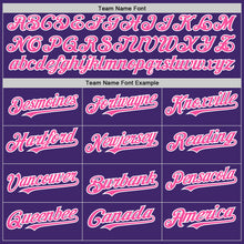 Laden Sie das Bild in den Galerie-Viewer, Custom Purple Pink-White Line Authentic Baseball Jersey
