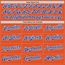 Laden Sie das Bild in den Galerie-Viewer, Custom Orange Royal-White Line Authentic Baseball Jersey

