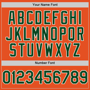 Custom Orange Green-White Line Authentic Baseball Jersey