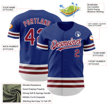 Load image into Gallery viewer, Custom Royal Crimson-White Line Authentic Baseball Jersey
