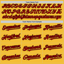 Charger l&#39;image dans la galerie, Custom Gold Red-Black Line Authentic Baseball Jersey
