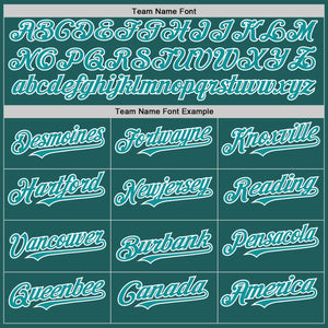 Custom Teal White Line Authentic Baseball Jersey