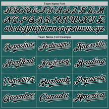 Load image into Gallery viewer, Custom Teal Black-White Line Authentic Baseball Jersey
