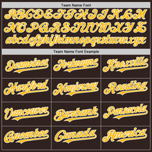 Load image into Gallery viewer, Custom Brown Gold-White Line Authentic Baseball Jersey
