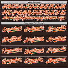 Laden Sie das Bild in den Galerie-Viewer, Custom Brown Orange-White Line Authentic Baseball Jersey
