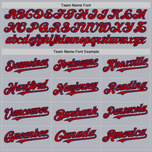 Laden Sie das Bild in den Galerie-Viewer, Custom Gray Red-Navy Line Authentic Baseball Jersey
