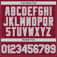 Laden Sie das Bild in den Galerie-Viewer, Custom Crimson Gray-White Line Authentic Baseball Jersey
