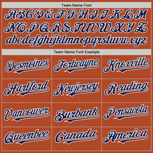 Laden Sie das Bild in den Galerie-Viewer, Custom Texas Orange Navy-White Line Authentic Baseball Jersey
