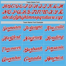 Charger l&#39;image dans la galerie, Custom Sky Blue Red-White Line Authentic Baseball Jersey
