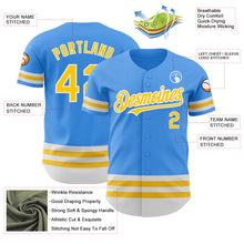 Laden Sie das Bild in den Galerie-Viewer, Custom Electric Blue Yellow-White Line Authentic Baseball Jersey
