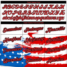 Charger l&#39;image dans la galerie, Custom White Red-Black 3D American Flag Patriotic Performance T-Shirt
