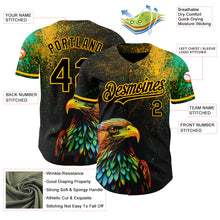 Laden Sie das Bild in den Galerie-Viewer, Custom Black Gold 3D Pattern Design Holi Festival Color Powder Authentic Baseball Jersey
