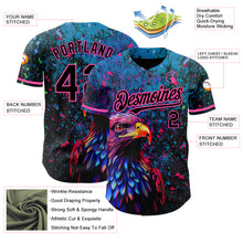 Laden Sie das Bild in den Galerie-Viewer, Custom Black Pink 3D Pattern Design Holi Festival Color Powder Authentic Baseball Jersey
