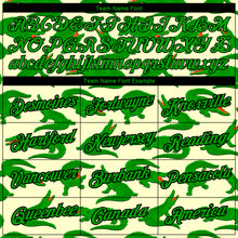 Load image into Gallery viewer, Custom Cream Aurora Green-Black 3D Pattern Design Crocodile Performance T-Shirt
