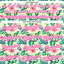 Load image into Gallery viewer, Custom Green Pink-White 3D Pattern Design Cactus Festival Authentic Baseball Jersey
