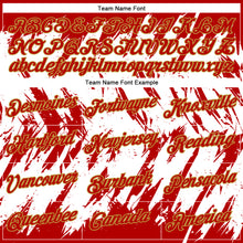 Загрузить изображение в средство просмотра галереи, Custom Red Old Gold-White 3D Pattern Design Abstract Sharp Shape Performance T-Shirt
