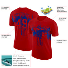 Загрузить изображение в средство просмотра галереи, Custom Red Royal 3D Pattern Design Dripping Splatter Art Performance T-Shirt

