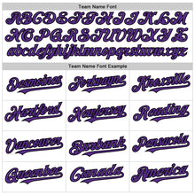Load image into Gallery viewer, Custom White Purple-Black 3D Pattern Design Gradient Style Twinkle Star Authentic Baseball Jersey

