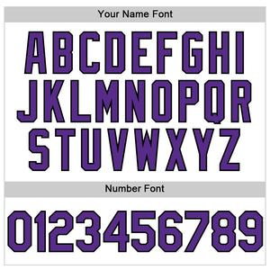Custom White Purple-Black 3D Pattern Design Gradient Style Twinkle Star Authentic Baseball Jersey