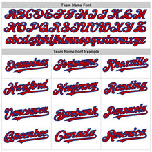Load image into Gallery viewer, Custom White Red-Royal 3D Pattern Design Gradient Style Twinkle Star Authentic Baseball Jersey
