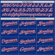 Load image into Gallery viewer, Custom Royal Light Blue-Red 3D Pattern Design Gradient Style Twinkle Star Authentic Baseball Jersey
