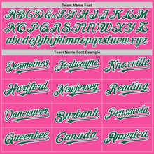 Load image into Gallery viewer, Custom Pink Kelly Green-White 3D Pattern Design Gradient Style Twinkle Star Authentic Baseball Jersey
