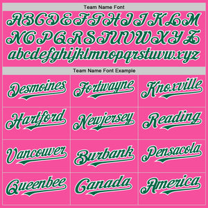 Custom Pink Kelly Green-White 3D Pattern Design Gradient Style Twinkle Star Authentic Baseball Jersey